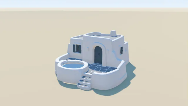 Honeymoon villa studio render: a compact hideaway with a round plunge pool
